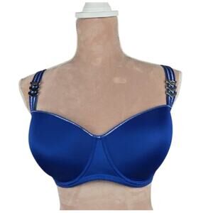 Marlies Dekkers Sky High Balconette Bra Blue Size 34DDD / 34F